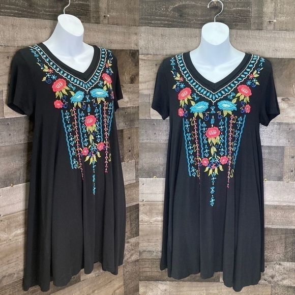 Anthropologie Caite Floral Embroidered Dress - Picture 2 of 10